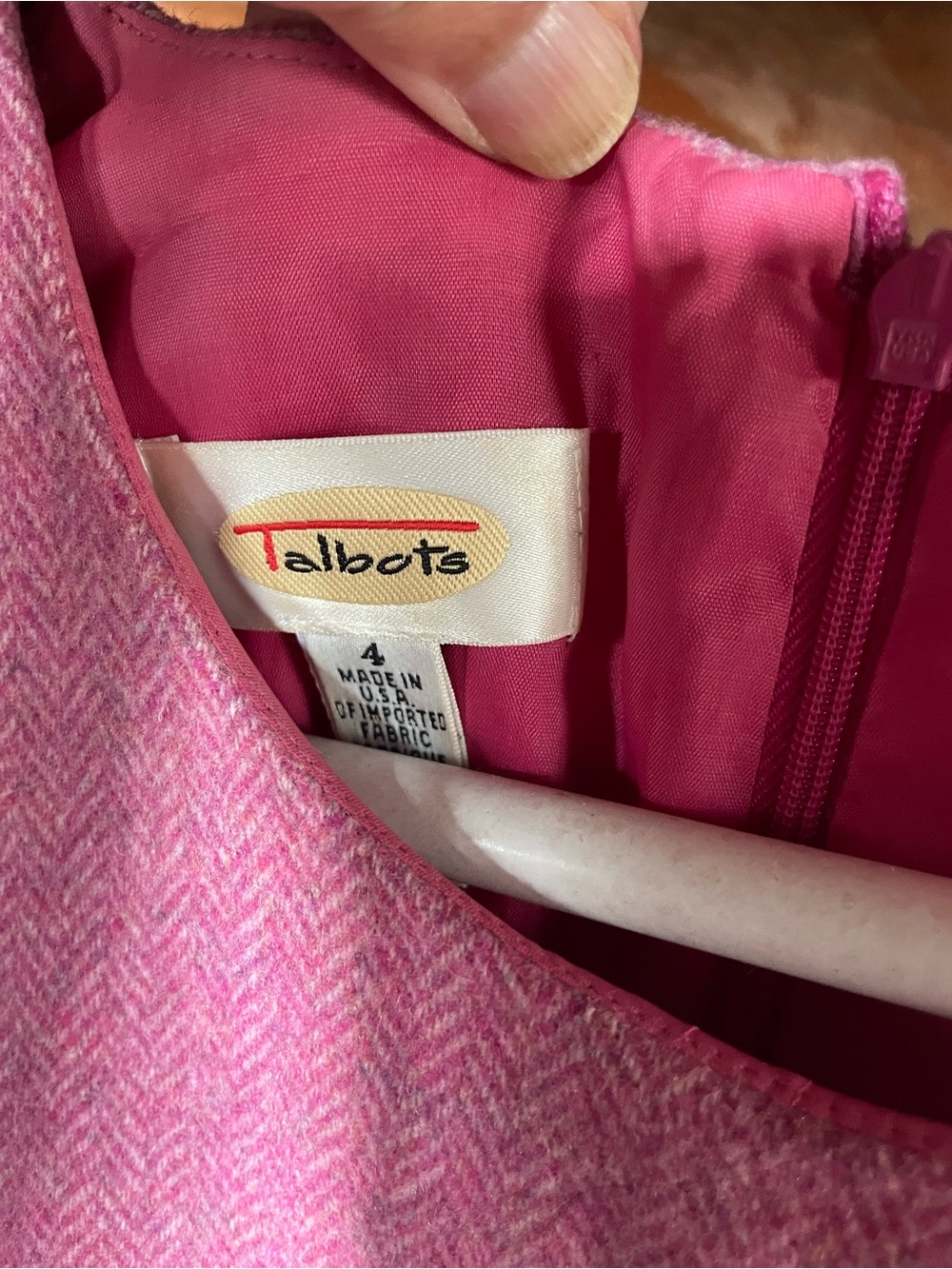 Talbots Pink Sleeveless Shift Dress - Picture 2 of 3